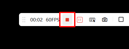 PixPinのGIF録画を終了して再生プレビューを開く